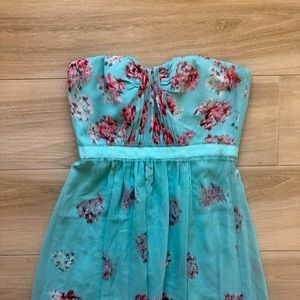 BCBG floral prom dress